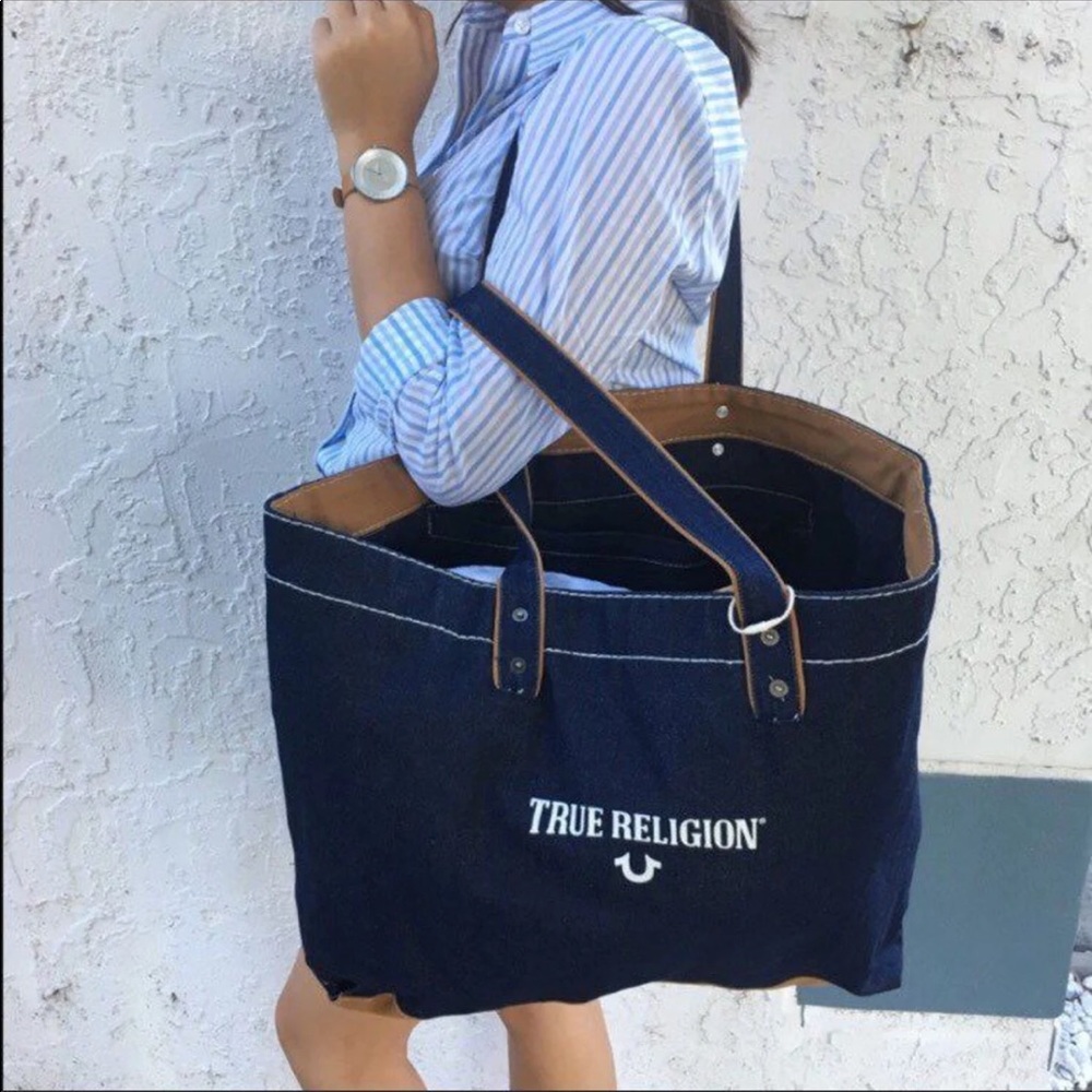 Blue religion denim bag